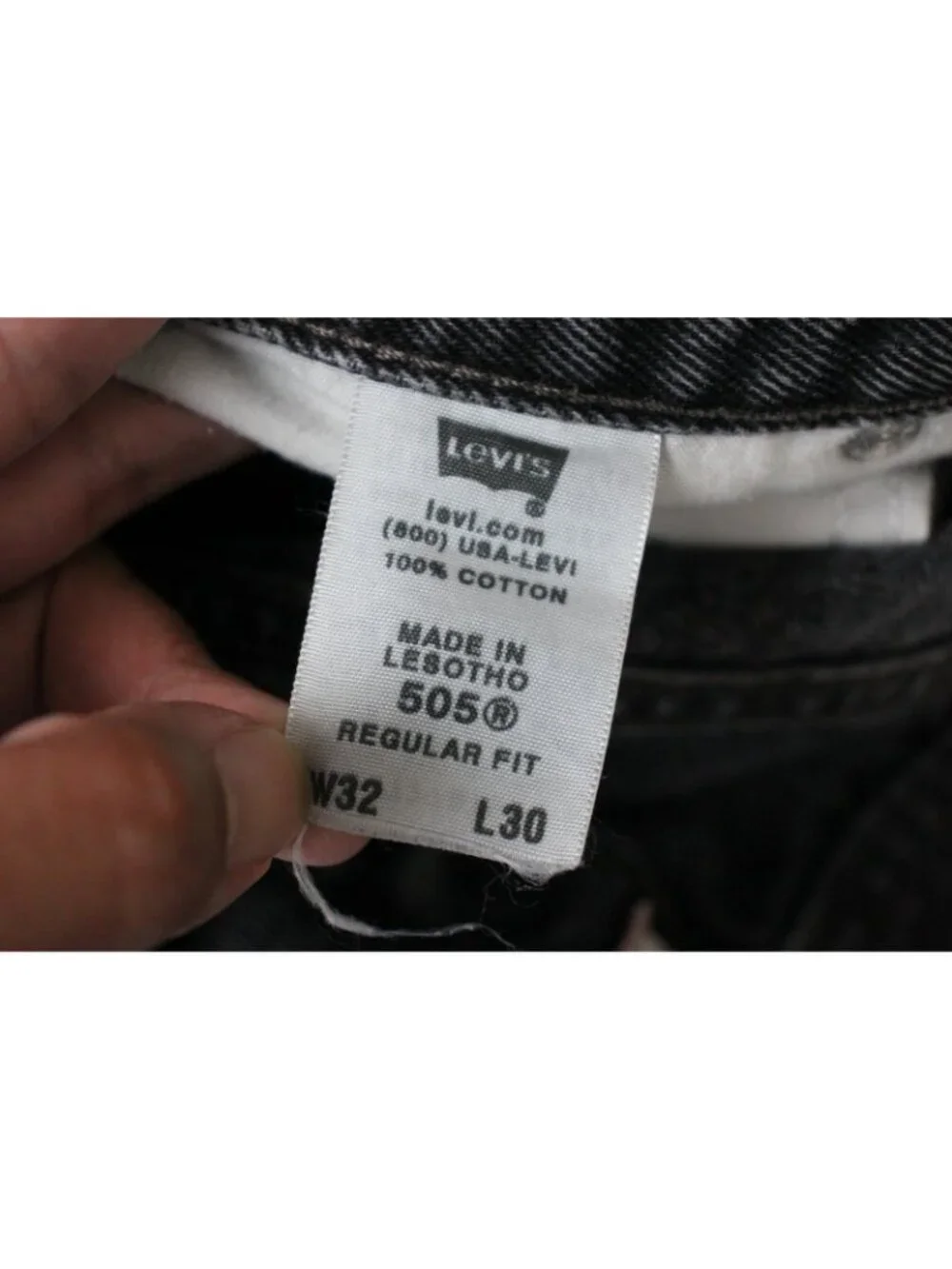 Vintage Levi's Mens 32 x 30 Y2K 505 Straight Leg Black Jeans H1062